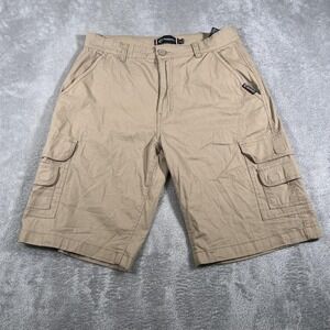 Akademiks Cargo Shorts‎ Mens 34 Khaki Tan Stretch Pockets Outdoor Casual Y2K